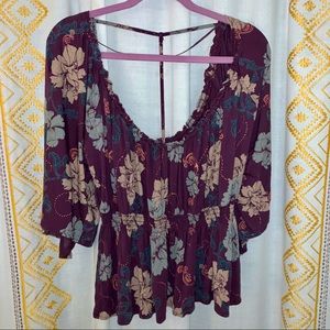 Free People Floral Top